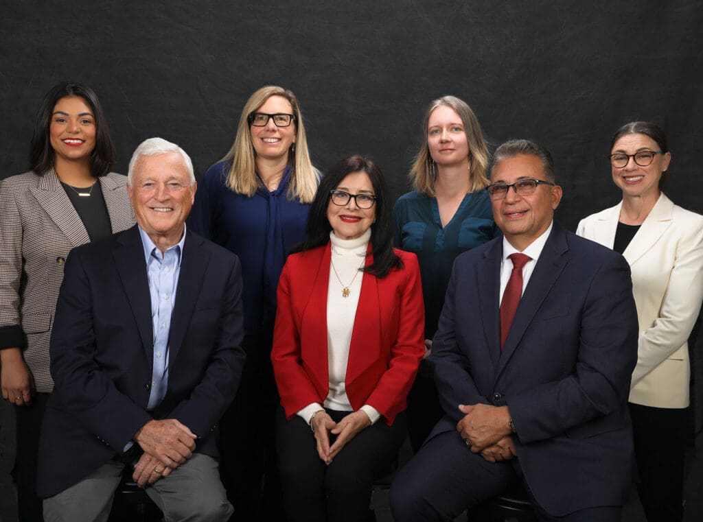 A photo of seven councilors