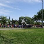 Children attending water festival 2025 at Young Park.