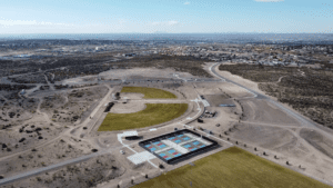 Aerial view of the East Mesa Recreation Complex