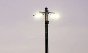 Light at the ball park viewed from below