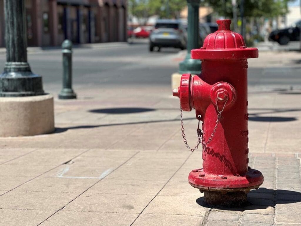 Fire Hydrant on the sidewalk.