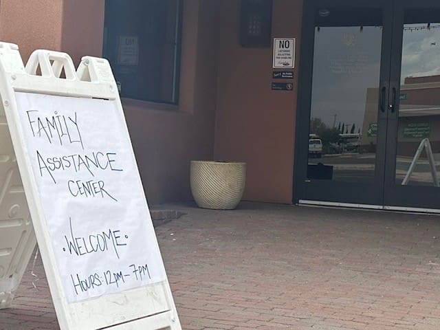 Sign in front of a building.