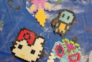 A photo of pixel art