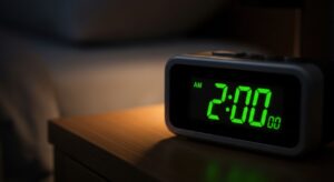 Digital clock.