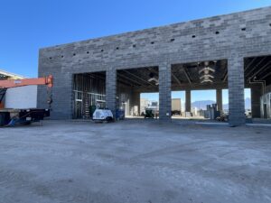 Apparatus bay at station 9 as it is being built.