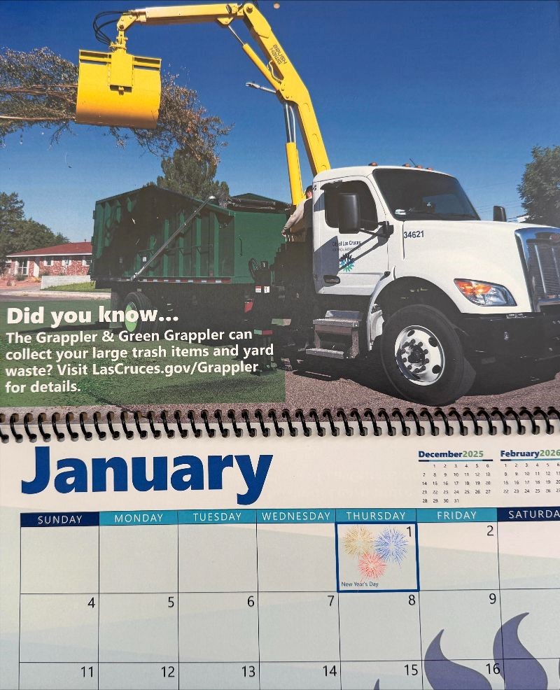 Picture of a grappler collecting branches in a calendar.