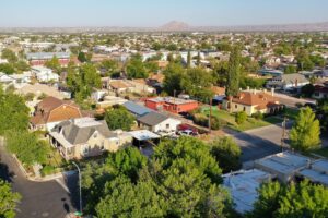 Aerial View of Alameda Neighborhood.