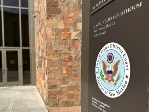 Outside of the U.S. District Court House.