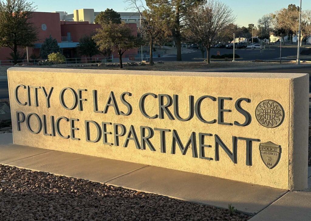 City of Las Cruces Police Department sign.