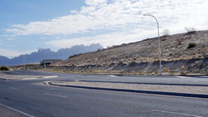 Photo of a portion of East Lohman Avenue looking Toward the east at land waiting to be developed.