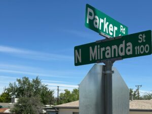 Street sign.